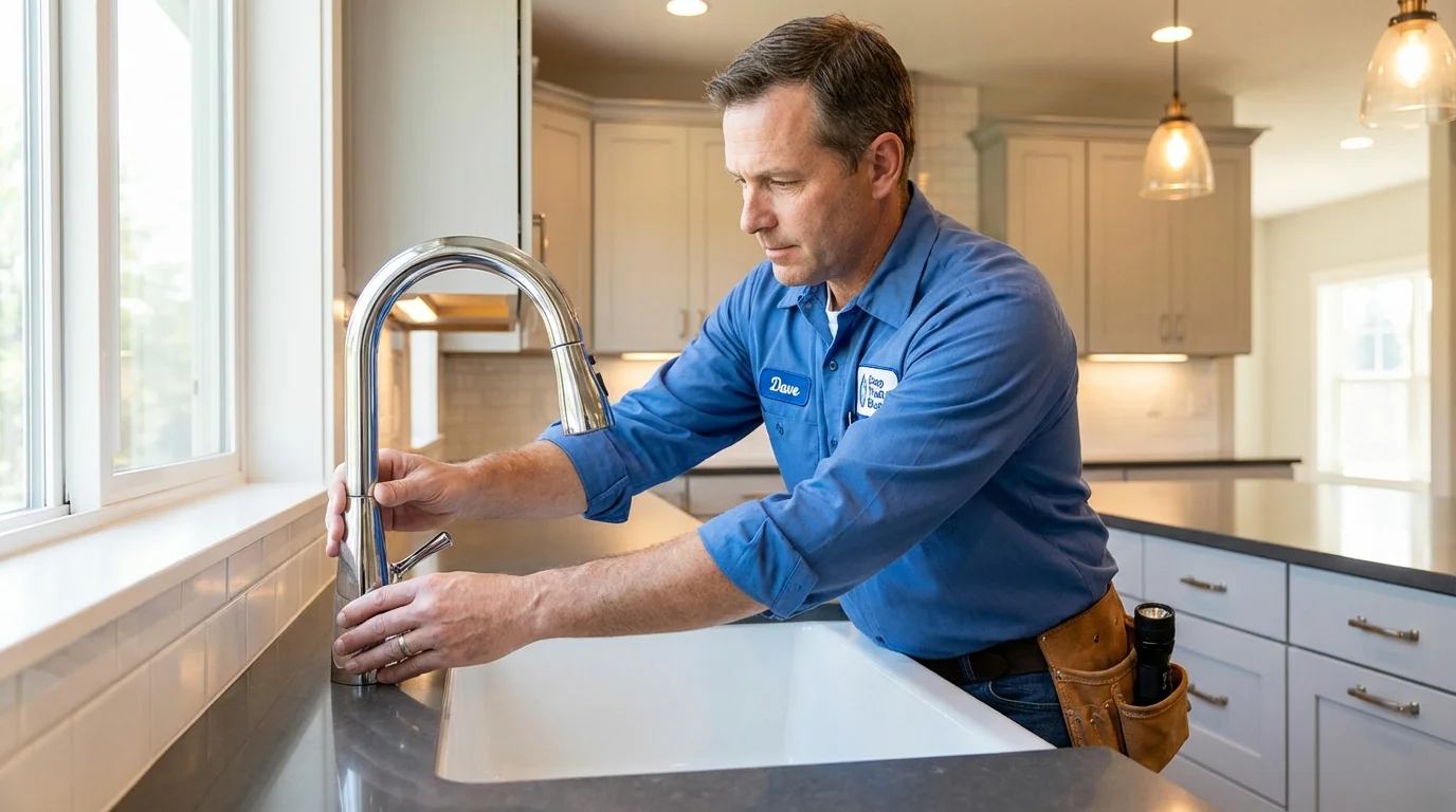 Kitchen faucet installation by Johns Plumbing LLC in Beeville
