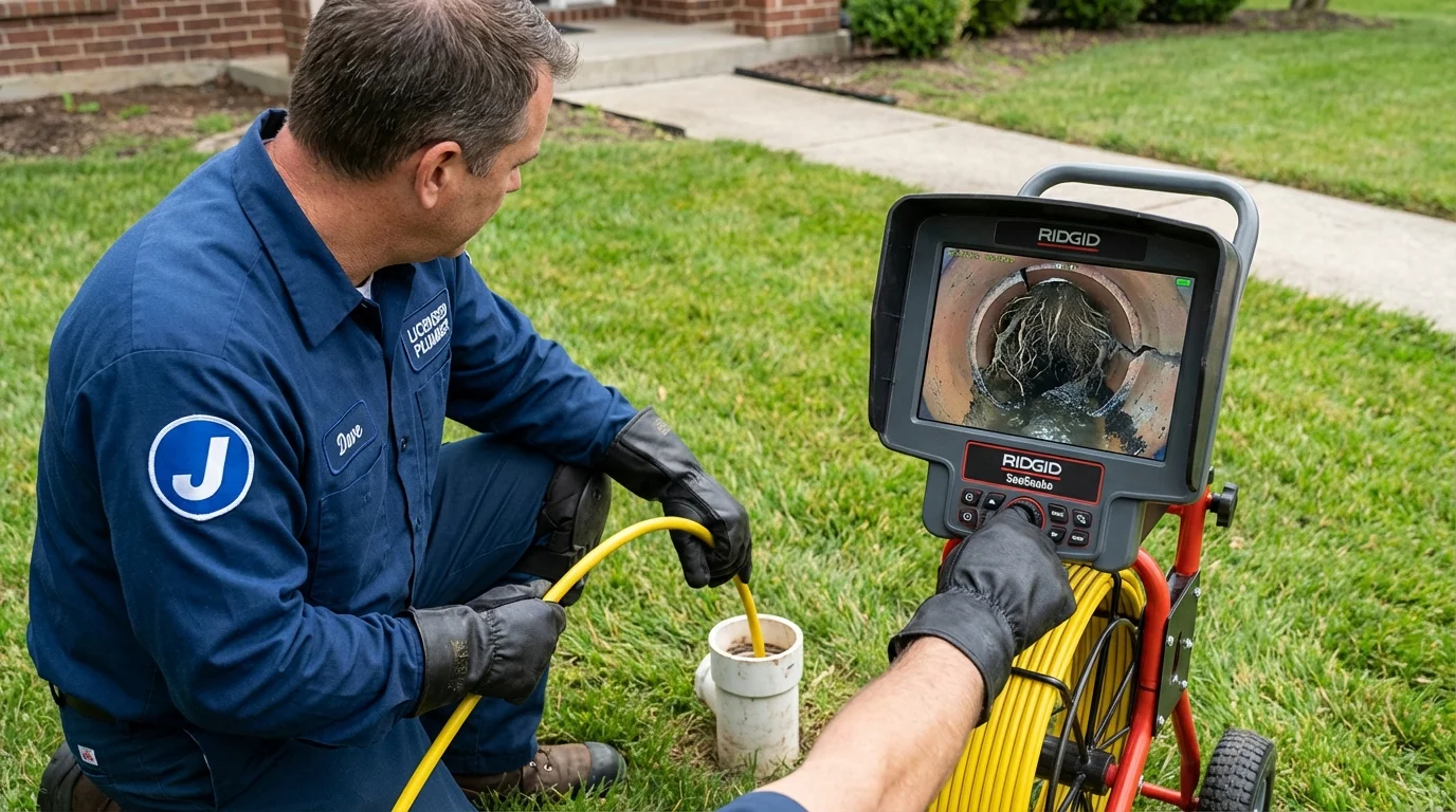 Sewer camera inspection being performed by Johns Plumbing LLC in Beeville